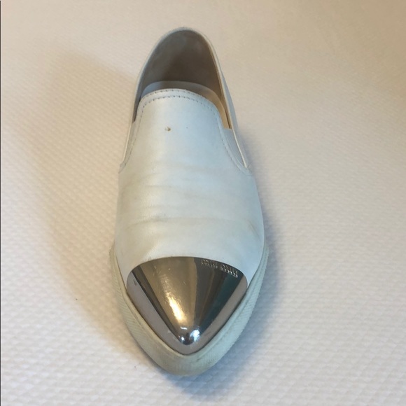 Miu Miu leather slip on sneakers SZ 39 1/2 - Picture 5 of 8